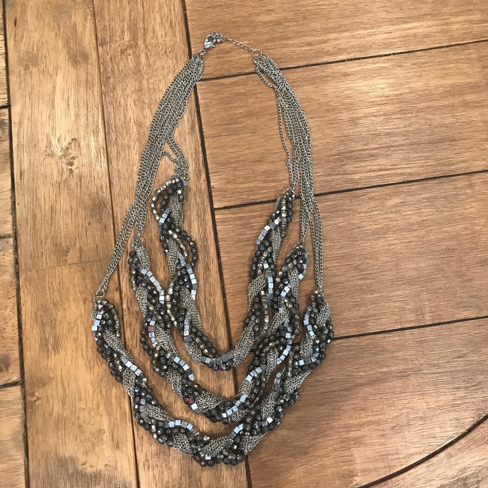Statement beaded necklace